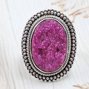Raw Ruby Size US 8 925 Sterling Silver Ring (RS29-240)