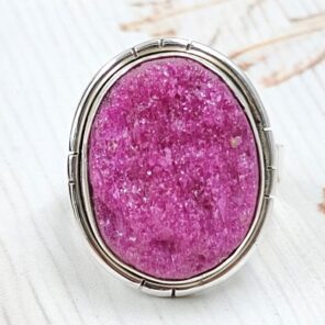 Raw Ruby Size US 8 925 Sterling Silver Ring (RS29-241)