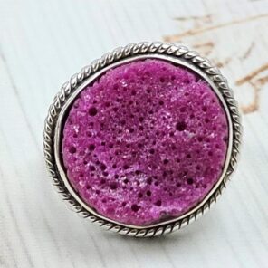 Raw Ruby Size US 8 925 Sterling Silver Ring (RS29-243)