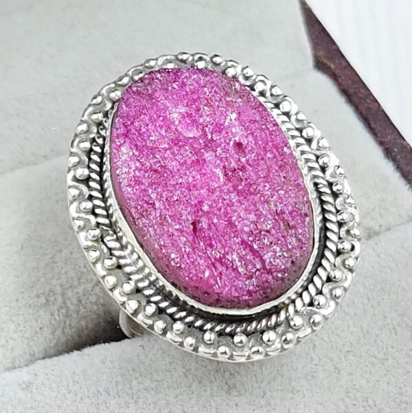 Raw Ruby Size US 9 925 Sterling Silver Ring (RS29-245) - Image 2