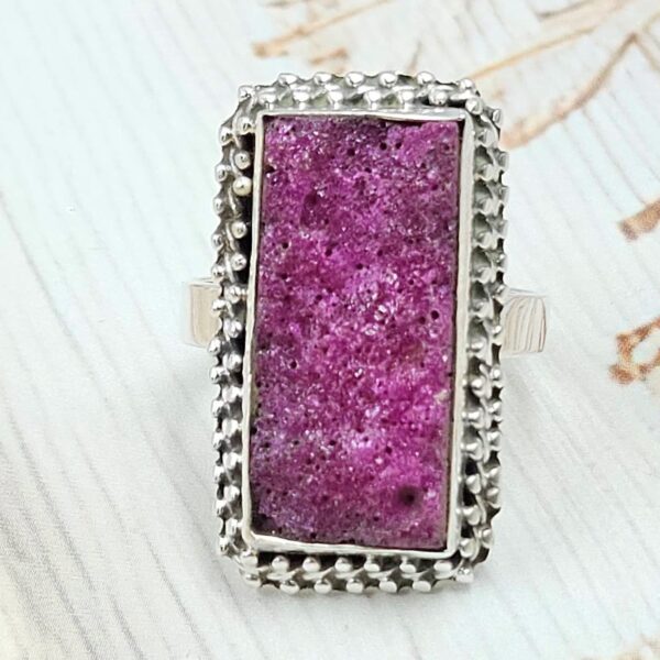 Raw Ruby Size US 9 925 Sterling Silver Ring (RS29-248)