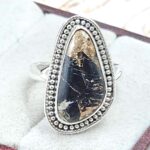 White Buffalo Copper Turquoise Size US 7 925 Sterling Silver Ring (REXT45-136)