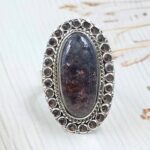Iolite sunstone Size US 7 925 Sterling Silver Ring (REXT45-137)