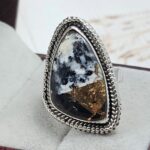 White Buffalo Copper Turquoise Size US 7 925 Sterling Silver Ring (REXT45-138)