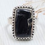 White Buffalo Copper Turquoise Size US 8 925 Sterling Silver Ring (REXT45-161)