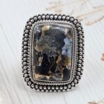 White Buffalo Copper Turquoise Size US 6 925 Sterling Silver Ring (REXT45-162)