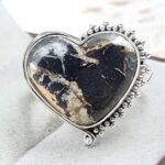 White Buffalo Copper Turquoise Size US 9 925 Sterling Silver Ring (REXT45-167)