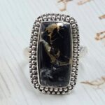 White Buffalo Copper Turquoise Size US 6 925 Sterling Silver Ring (REXT45-184)