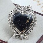 White Buffalo Copper Turquoise Size US 8 925 Sterling Silver Ring (REXT45-190)