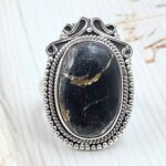 White Buffalo Copper Turquoise Size US 6 925 Sterling Silver Ring (REXT45-191)