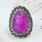 Pink Rainbow Moonstone Size US 7 925 Sterling Silver Ring (REXT58-59)
