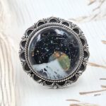 Aurora Opal Mountain Doublet Size US 9 925 Sterling Silver Ring (RS13-387)