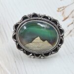 Aurora Opal Mountain Doublet Size US 7 925 Sterling Silver Ring (RS13-362)
