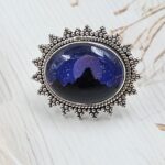 Aurora Opal Mountain Doublet Size US 9 925 Sterling Silver Ring (RS13-388)