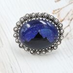 Aurora Opal Mountain Doublet Size US 7 925 Sterling Silver Ring (RS13-370)