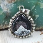 Aurora Opal Mountain Doublet 1.25" 925 Sterling Silver Pendant (RS78-24)
