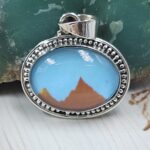 Aurora Opal Mountain Doublet 1.25" 925 Sterling Silver Pendant (RS78-84)