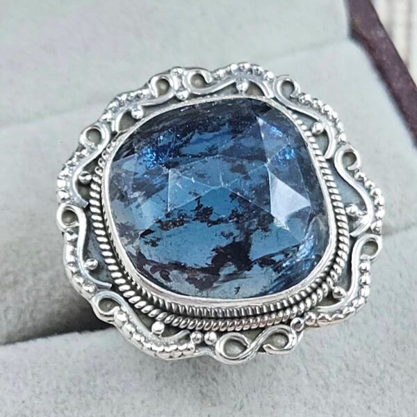 Teal Kyanite Size US 7 925 Sterling Silver Ring (RS49-19) - Image 2
