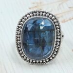 Teal Kyanite Size US 8 925 Sterling Silver Ring (RS49-20)
