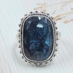 Teal Kyanite Size US 8 925 Sterling Silver Ring (RS49-21)