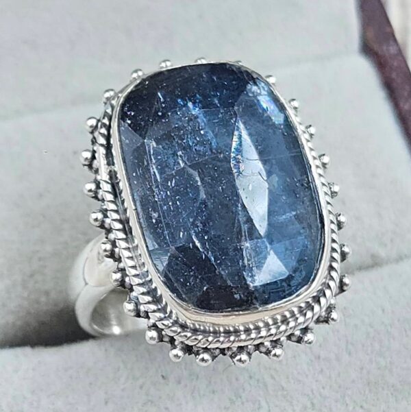 Teal Kyanite Size US 8 925 Sterling Silver Ring (RS49-21) - Image 2