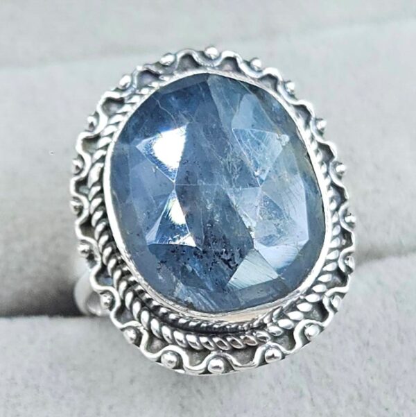Teal Kyanite Size US 7 925 Sterling Silver Ring (RS49-22) - Image 2