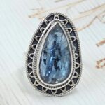 Teal Kyanite Size US 7 925 Sterling Silver Ring (RS49-24)
