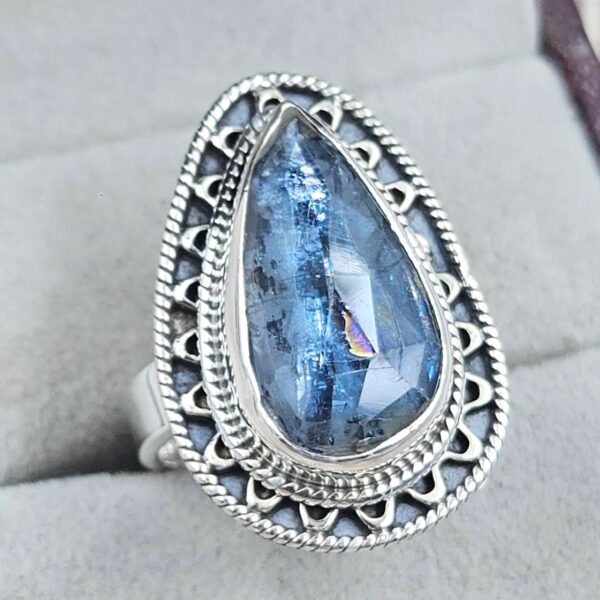 Teal Kyanite Size US 7 925 Sterling Silver Ring (RS49-24) - Image 2
