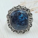 Teal Kyanite Size US 8 925 Sterling Silver Ring (RS49-25)