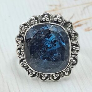 Teal Kyanite Size US 8 925 Sterling Silver Ring (RS49-25)