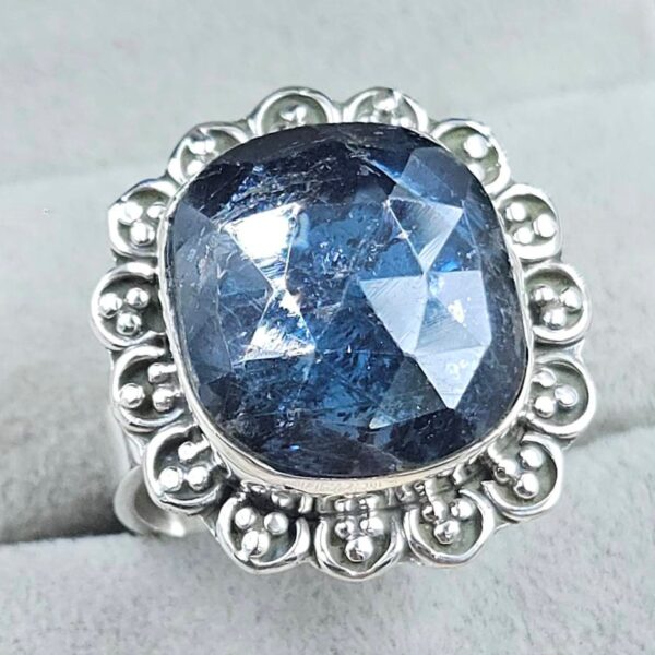 Teal Kyanite Size US 8 925 Sterling Silver Ring (RS49-25) - Image 2