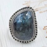 Teal Kyanite Size US 10 925 Sterling Silver Ring (RS49-26)