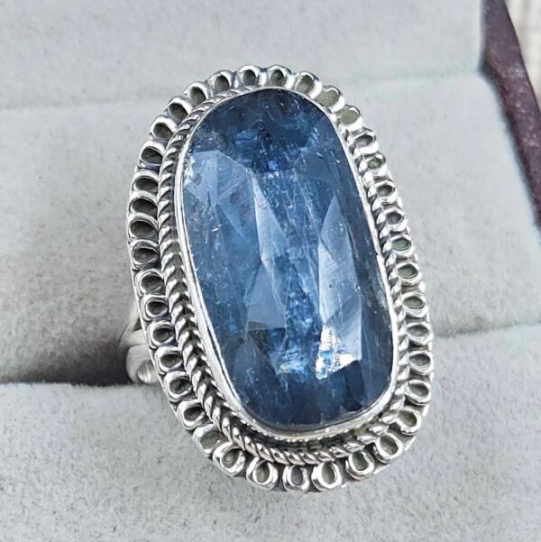 Teal Kyanite Size US 7 925 Sterling Silver Ring (RS49-27) - Image 2