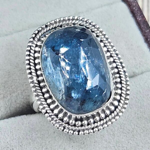 Teal Kyanite Size US 7 925 Sterling Silver Ring (RS49-36) - Image 2