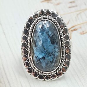 Teal Kyanite Size US 7 925 Sterling Silver Ring (RS49-31)
