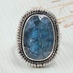 Teal Kyanite Size US 7 925 Sterling Silver Ring (RS49-38)