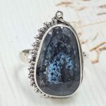 Teal Kyanite Size US 7 925 Sterling Silver Ring (RS49-40)