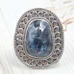 Teal Kyanite Size US 6 925 Sterling Silver Ring (RS49-41)