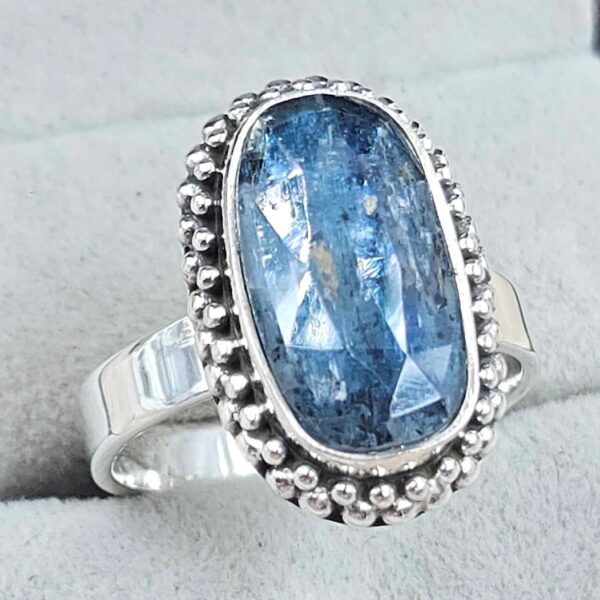 Teal Kyanite Size US 9 925 Sterling Silver Ring (RS49-44) - Image 2
