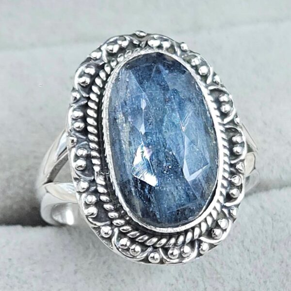Teal Kyanite Size US 8 925 Sterling Silver Ring (RS49-45) - Image 2