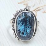 Teal Kyanite Size US 6 925 Sterling Silver Ring (RS49-59)