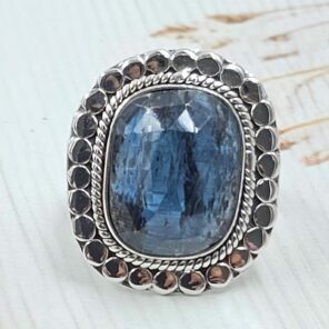 Teal Kyanite Size US 8 925 Sterling Silver Ring (RS49-61)