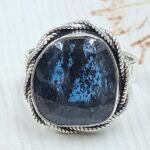 Teal Kyanite Size US 8 925 Sterling Silver Ring (RS49-67)