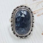 Teal Kyanite Size US 7 925 Sterling Silver Ring (RS49-70)