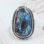 Teal Kyanite Size US 6 925 Sterling Silver Ring (RS49-71)