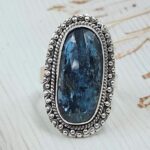 Teal Kyanite Size US 6 925 Sterling Silver Ring (RS49-73)