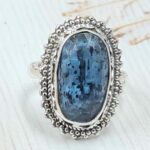 Teal Kyanite Size US 8 925 Sterling Silver Ring (RS49-88)