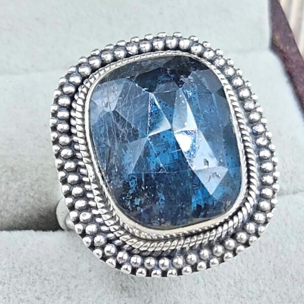 Teal Kyanite Size US 9 925 Sterling Silver Ring (RS49-90) - Image 2