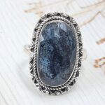 Teal Kyanite Size US 7 925 Sterling Silver Ring (RS49-91)
