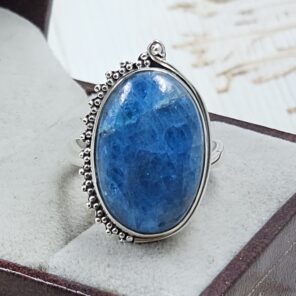 Apatite Size US 9 925 Sterling Silver Ring (RS15-346)